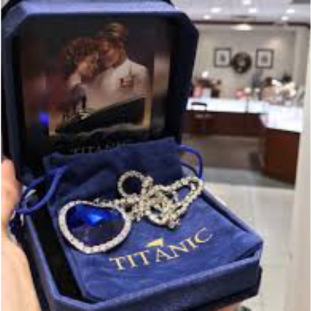 Titanic Blue Heart Pendant Necklace